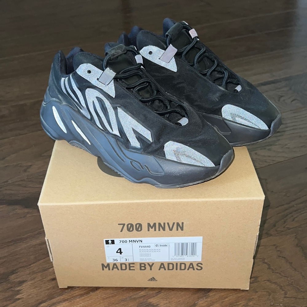 Yeezy x adidas Boost 700 MNVN 'Triple Black' Low Top Sneakers